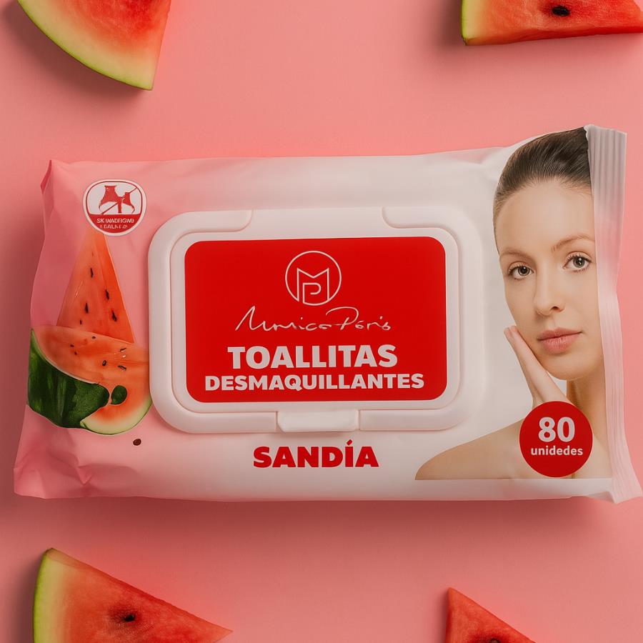 Toallitas Desmaquillantes Mónica París - Sandía (80 unidades)